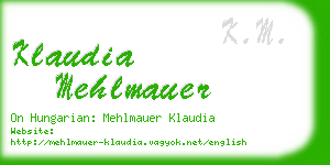 klaudia mehlmauer business card